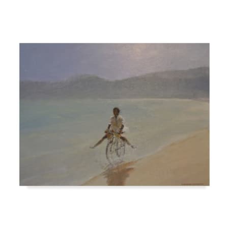 Lincoln Seligman 'Boy On A Bike' Canvas Art,14x19